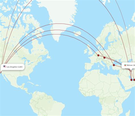 $521 Flights from Tehran (IKA) to Los Angeles (LAX)